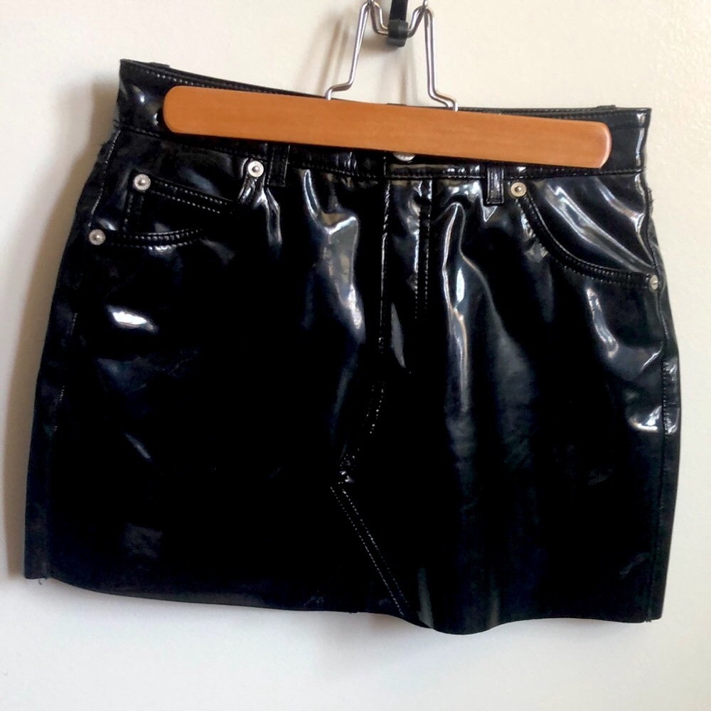 TOPSHOP Pleather Mini Skirt